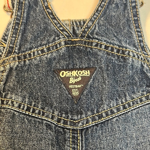 OshKosh B'gosh Blue Denim Short Overalls - Picture 4 of 5